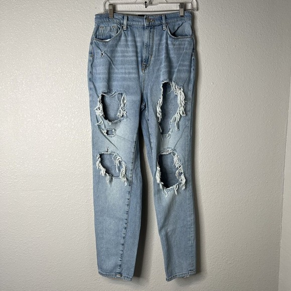 BDG Jeans Womens 28 Mom High Rise Distressed Denim Pants Ladies Blue - Picture 1 of 5